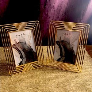 Nicole Miller 4x6 Gold Tone Metal Picture Frame, NWT! 2 available